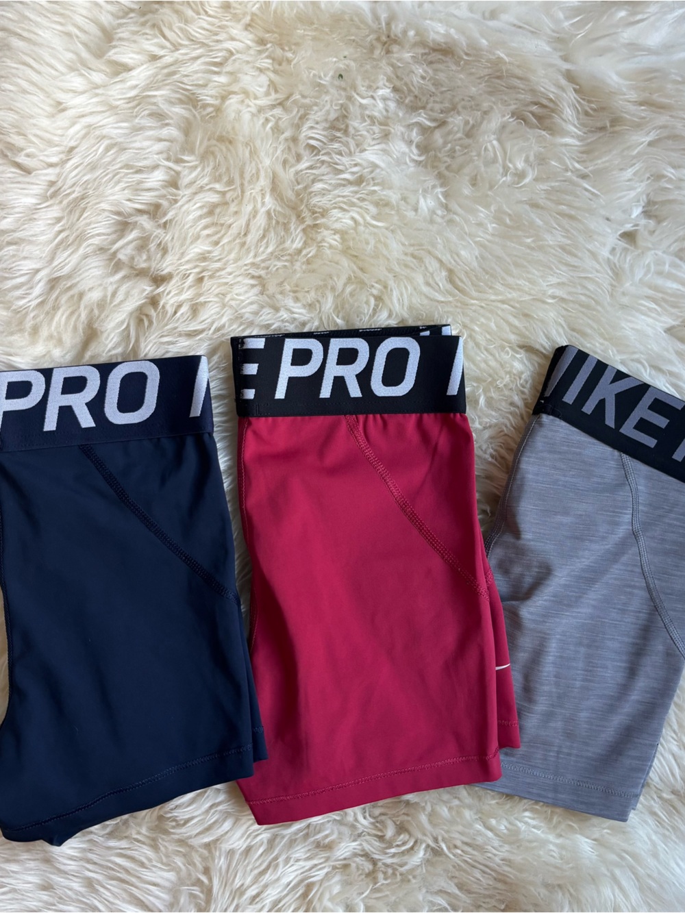 Nike Pro Dri-Fit Women's Mid-Rise 3" Biker Shorts BUNDLE of 3. Size Small - Picture 2 of 13